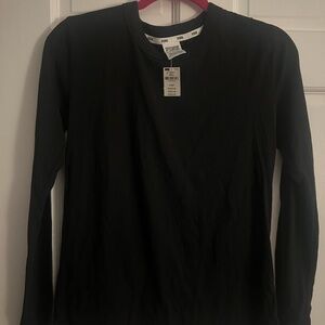 PINK Plain Black Long Sleeve NEW
